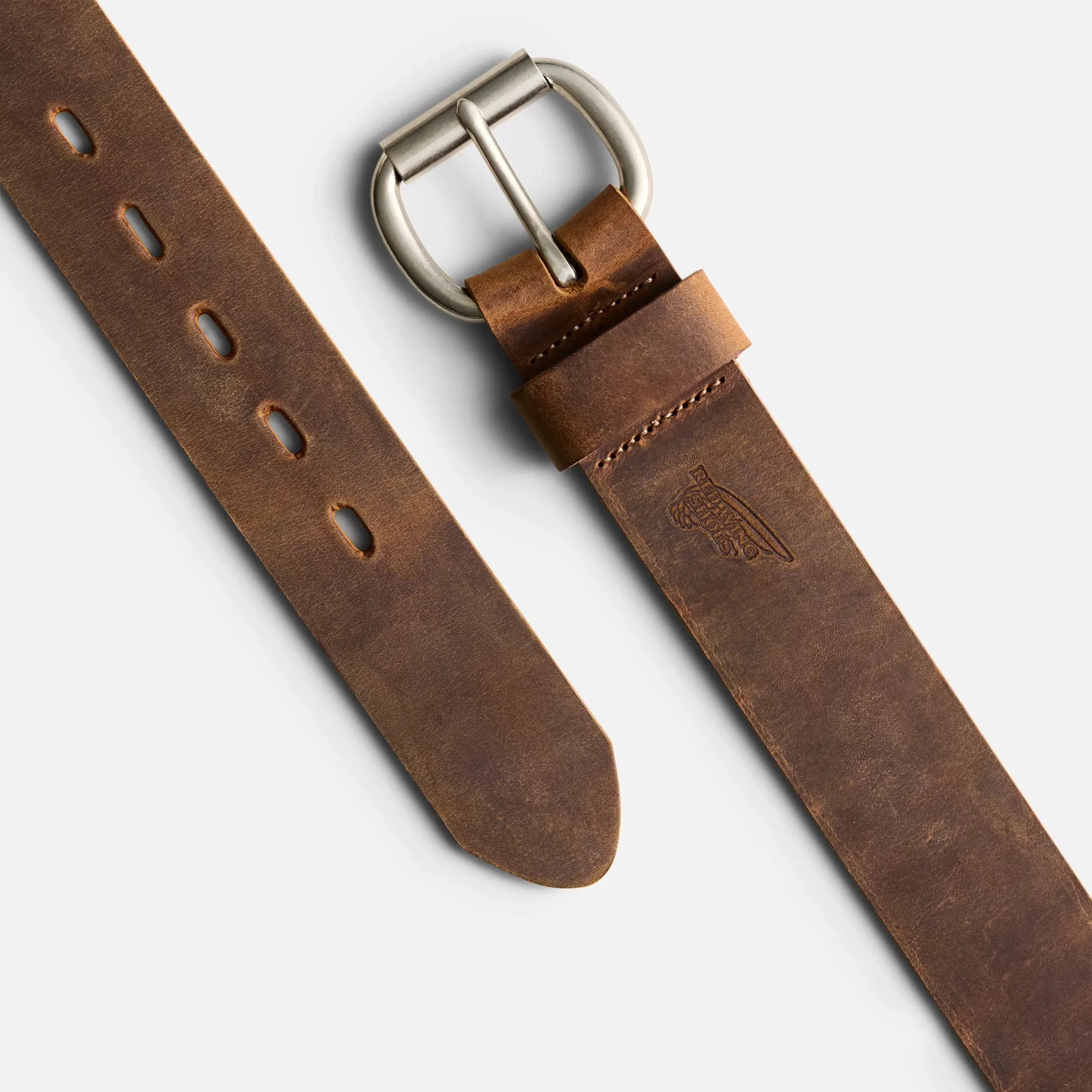 Roller Bar Leather Belt Red Wing Leather Belt with Roller Bar in Brown - Image 3