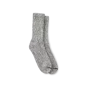 Cotton Blend Ragg Crew  Unisex Cotton Blend Ragg Crew Socks in Black/White Cotton Blend