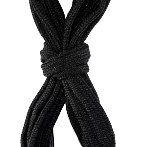 36-inch Flat Nylon Lace  Unisex Lace in Black Nylon
