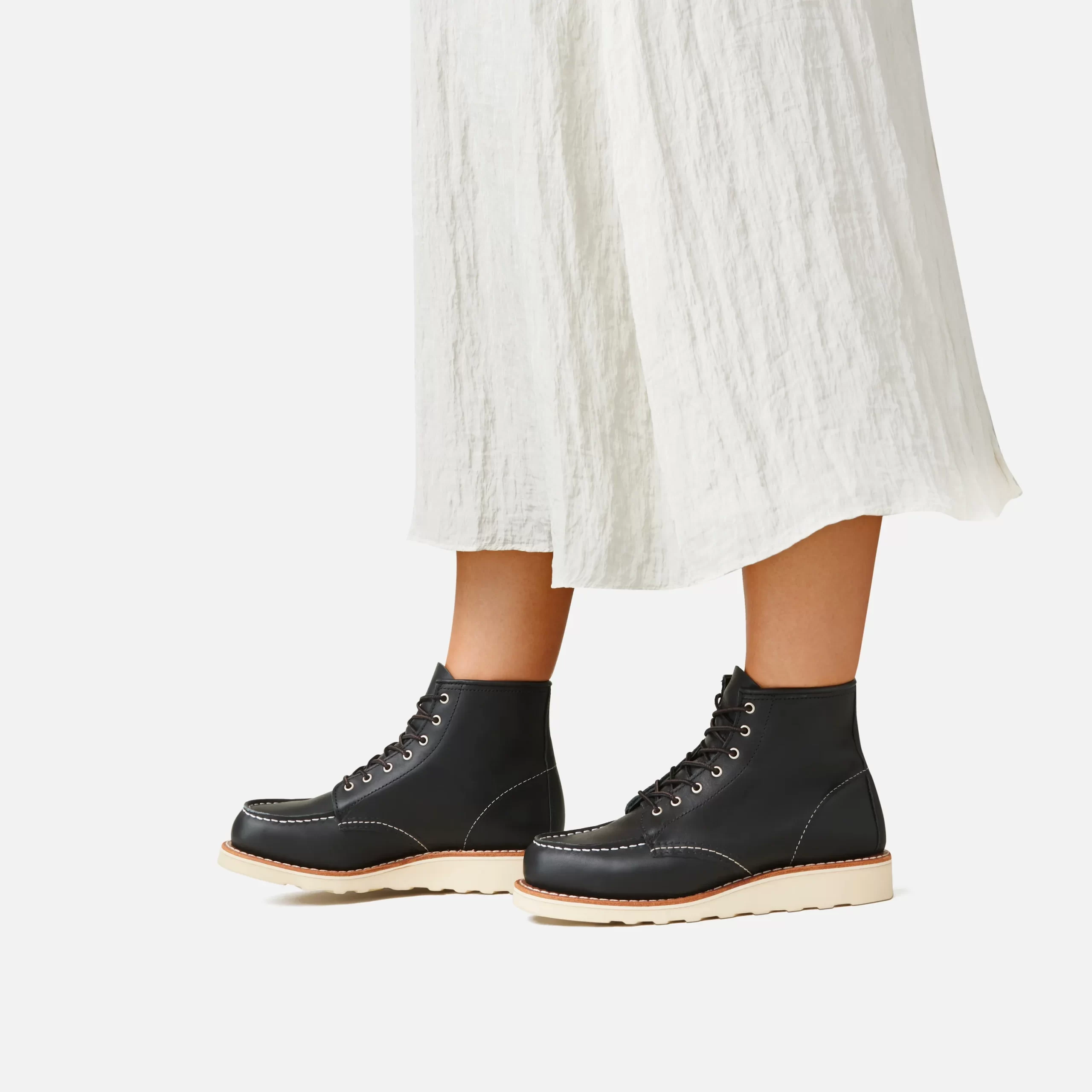 Classic Moc® Women's Short Boot in Black Boundary Leather - Image 2