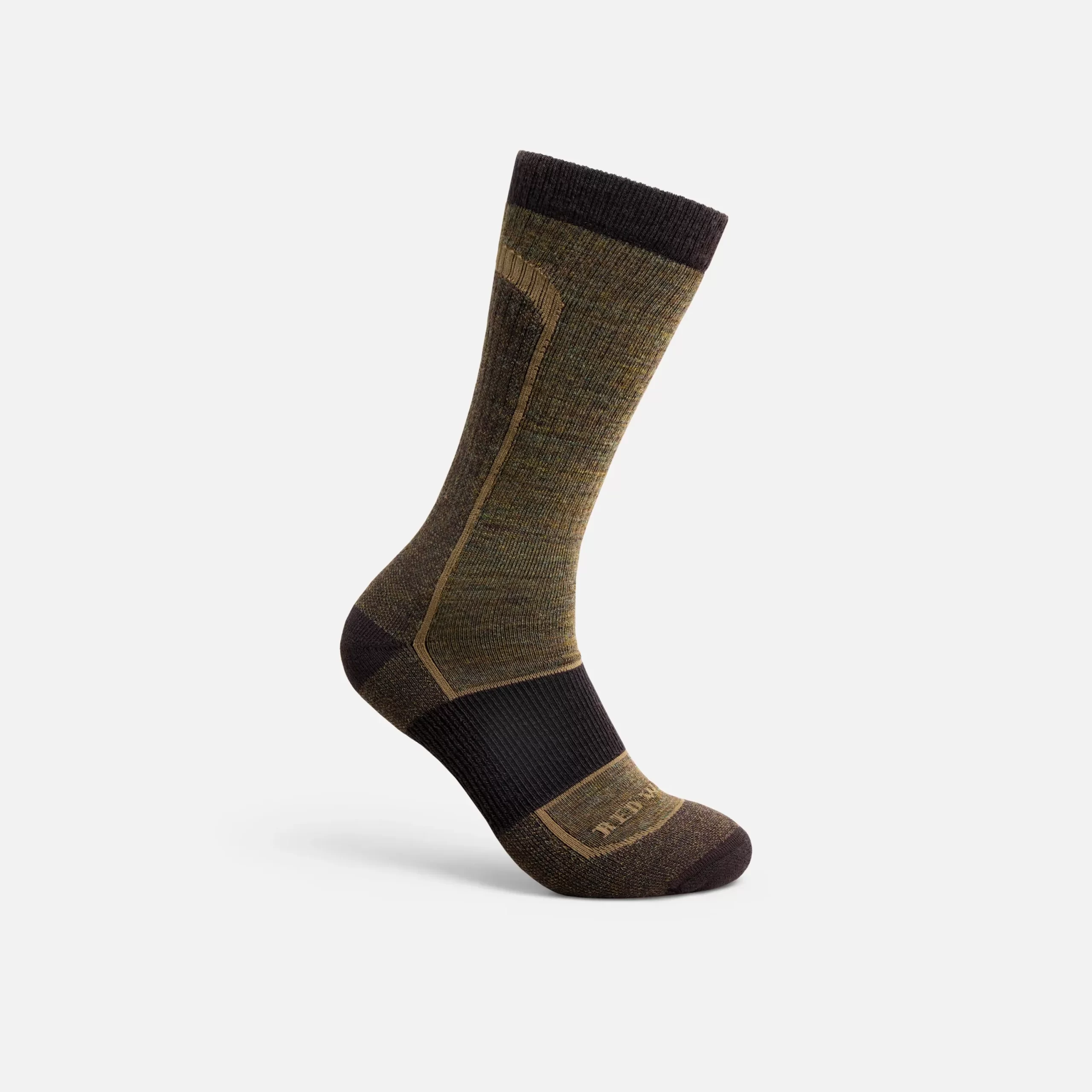 Premium Safety Light Weight Crew Unisex Merino Wool Blend Crew Sock in Brown - Image 2