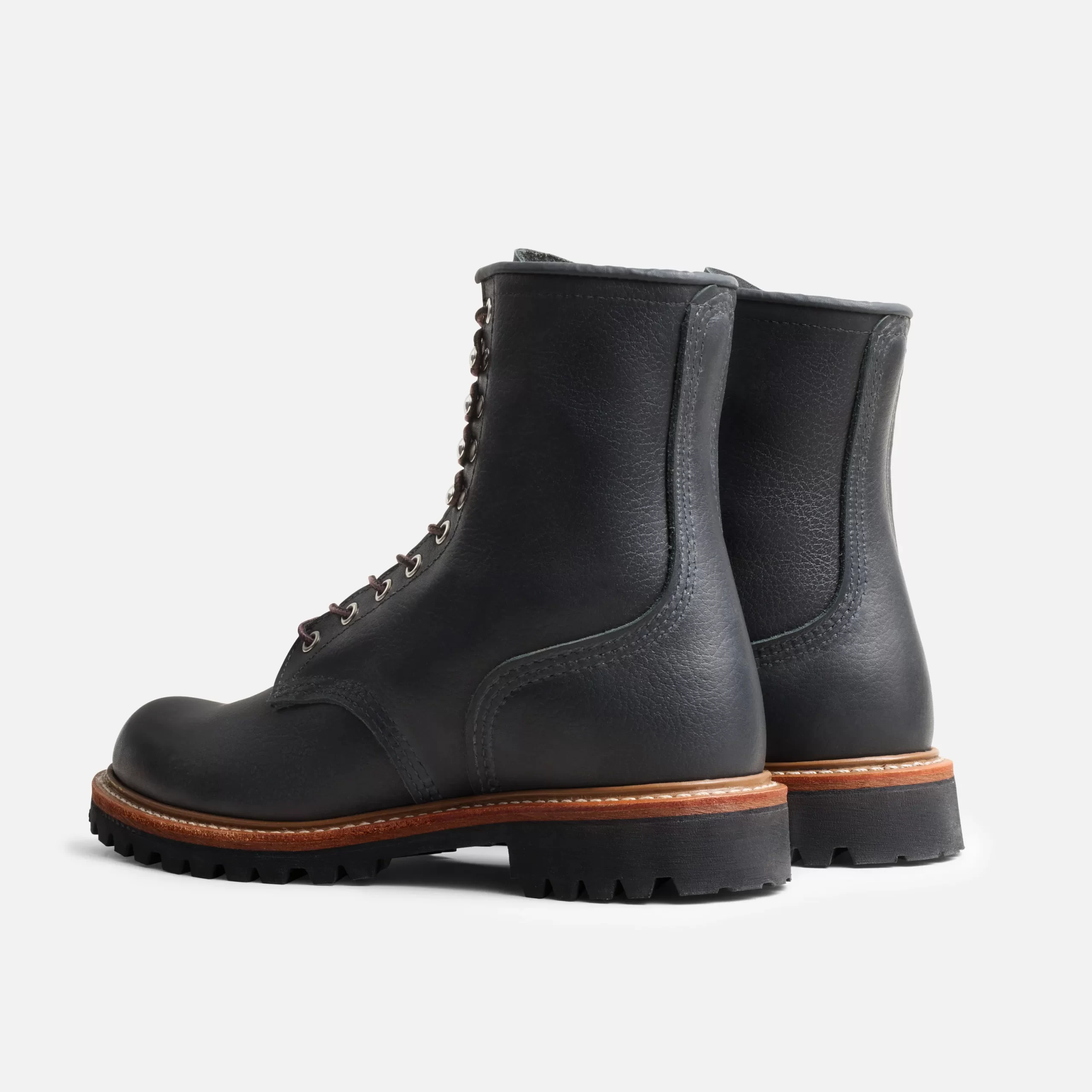 Logger Men's Logger in Black Oil Slick Leather - Image 4